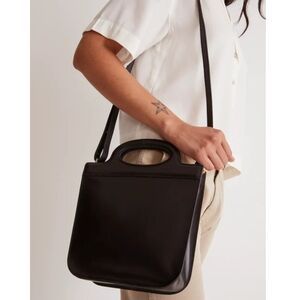 Madewell Black Leather The Toggle Crossbody Bag